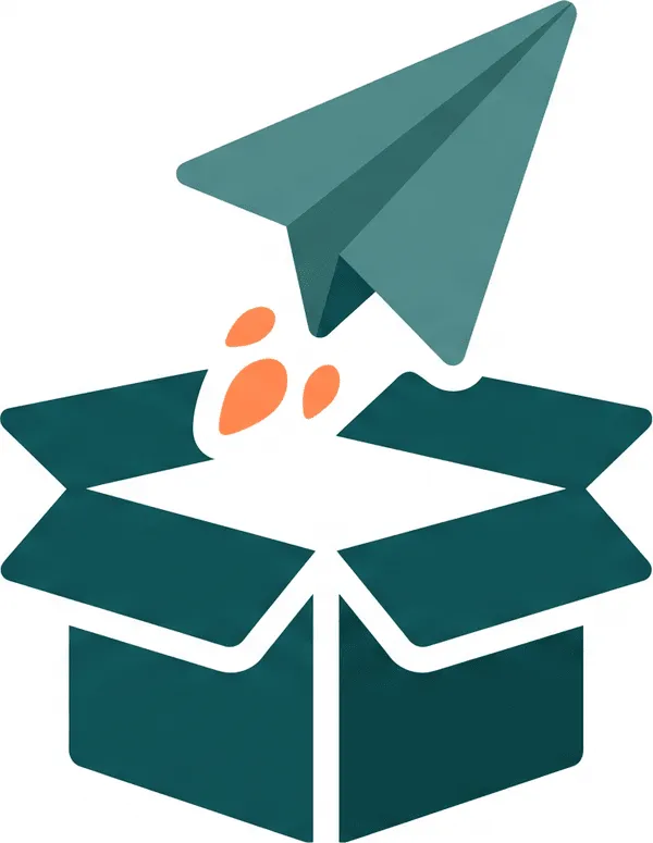 Paper plane launching from an open box